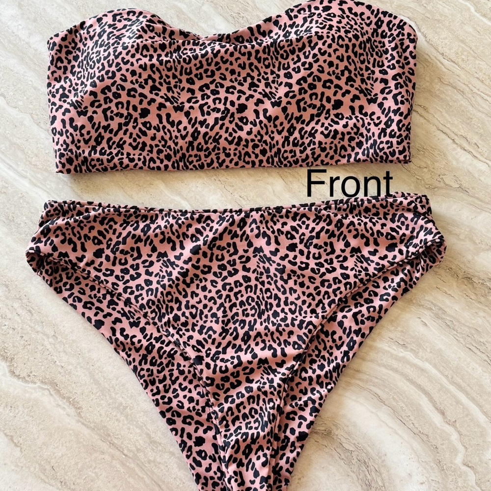NWOT Leopard High Waisted Bikini Set